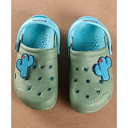 Pine Kids Clogs With Backstrap - Blue Green