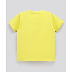 Pine Kids Half Sleeves T-Shirt Scenery Print - Yellow