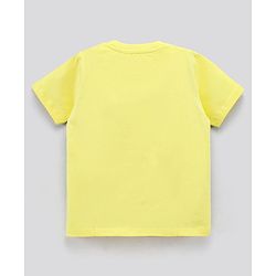 Pine Kids Half Sleeves Cotton Biowashed T-Shirt Reconnect Print - Yellow