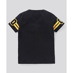 Pine Kids Half Sleeves Biowashed Tee Batman Print - Black