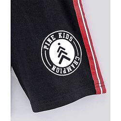 Pine Kids Biowash Shorts With Drawstring Champion Print - Black