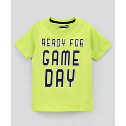 Pine Kids Half Sleeves Biowashed Solid And Printed Cotton TShirt Pack Of 3 - Multicolour