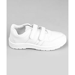 Pine Kids Non Lace School Shoes - White