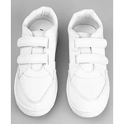 Pine Kids Non Lace School Shoes - White