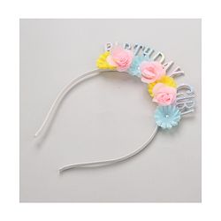 Pine Kids Hair Band Birthday Girl & Flower Applique - Multicolor
