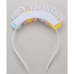 Pine Kids Hair Band Birthday Girl & Flower Applique - Multicolor