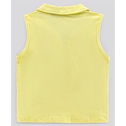 Pine Kids Biowash Sleeveless Tee Floral Print - Yellow
