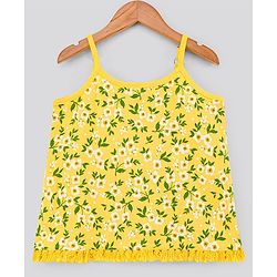 Pine Kids Biowash Sleeveless Tee Floral Print - Aspen Gold