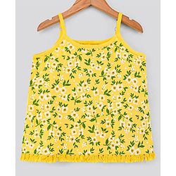 Pine Kids Biowash Sleeveless Tee Floral Print - Aspen Gold