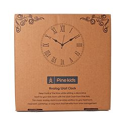 Pine Kids Solar Wall Clock - Blue & Black