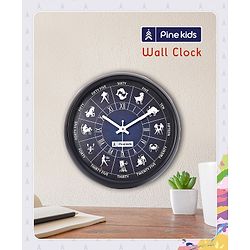 Pine Kids Zodiac Wall Clock - Blue & Black