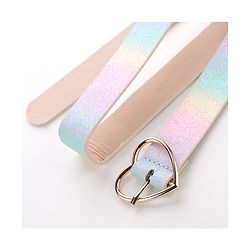 Pine Kids Belt With Heart Shaped Buckle Closure Free Size - Multicolor