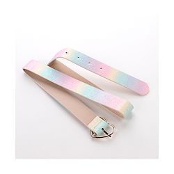 Pine Kids Belt With Heart Shaped Buckle Closure Free Size - Multicolor