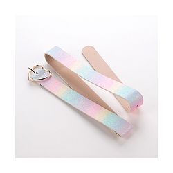 Pine Kids Belt With Heart Shaped Buckle Closure Free Size - Multicolor