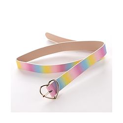 Pine Kids Belts Heart Shaped Buckle Closure Free Size - Multicolor