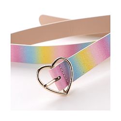 Pine Kids Belts Heart Shaped Buckle Closure Free Size - Multicolor