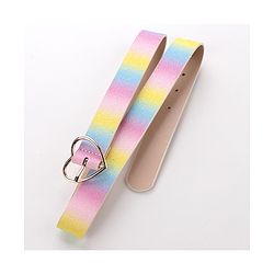 Pine Kids Belts Heart Shaped Buckle Closure Free Size - Multicolor