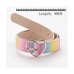 Pine Kids Belts Heart Shaped Buckle Closure Free Size - Multicolor