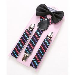 Pine Kids Bow and Suspender Set - Multicolor