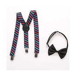 Pine Kids Bow and Suspender Set - Multicolor