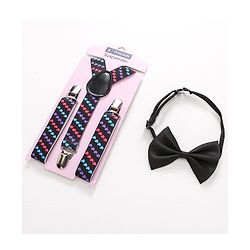 Pine Kids Bow and Suspender Set - Multicolor