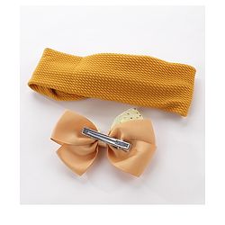 Pine Kids Headbands With Hair Clip - Yellow