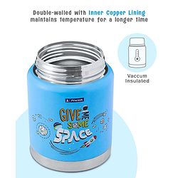 Pine Kids Stainless Steel Printed Food Jar - Blue