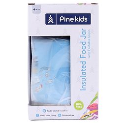 Pine Kids Stainless Steel Printed Food Jar - Blue