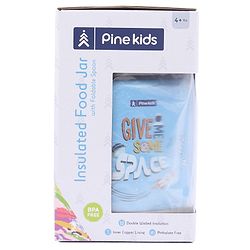 Pine Kids Stainless Steel Printed Food Jar - Blue