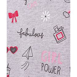 Pine Kids Half Sleeves Cotton T Shirt Printed Pack of 2- Pink Grey