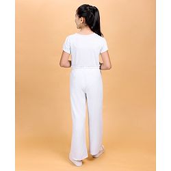 Pine Kids Short Sleeves Top & Lounge Pant Amazing Print - Light Grey