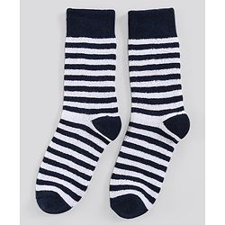 Pine Kids Anti Microbial Washed Soft Terry Socks Set of 2 Pairs - Navy