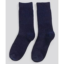 Pine Kids Anti Microbial Washed Soft Terry Socks Set of 2 Pairs - Navy Pink