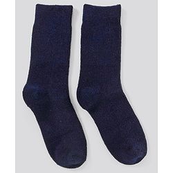 Pine Kids Anti Microbial Washed Soft Terry Socks Set of 2 Pairs - Navy Pink