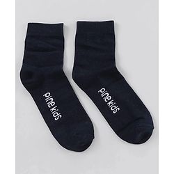 Pine Kids Anti Microbial Washed Soft Terry Socks Set of 5 Pairs - Blue