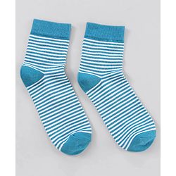 Pine Kids Anti Microbial Washed Soft Terry Socks Set of 5 Pairs - Blue