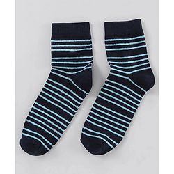 Pine Kids Anti Microbial Washed Soft Terry Socks Set of 5 Pairs - Blue