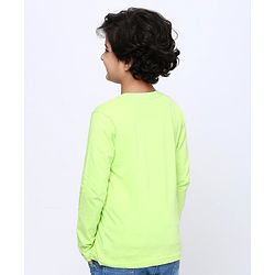 Pine Kids Full Sleeves Biowashed Solid T-Shirts Graphic Print Pack of 2 - Black Green