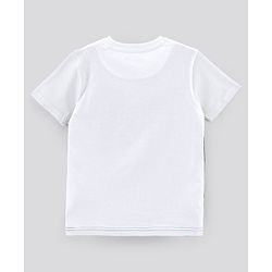 Pine Kids Half Sleeves Biowash T-Shirt Text Print - Multicolour
