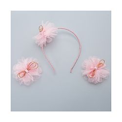 Pine Kids Hair Accessories  Free Size Combo Pack Of 5 - Peach