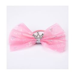 Pine Kids Free Size Hair Band and Rubber Bands Set of 5 - Pink
