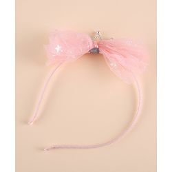 Pine Kids Free Size Hair Band and Rubber Bands Set of 5 - Peach