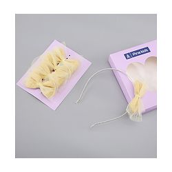 Pine Kids Free Size Hair Band and Rubber Bands Set of 5 - Yellow