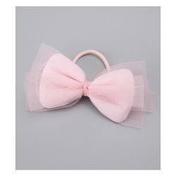 Pine Kids Free Size Hair Band and Rubber Bands Set of 5 - Light Pink