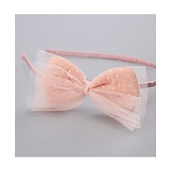 Pine Kids Free Size Hair Band and Rubber Bands Set of 5 - Peach