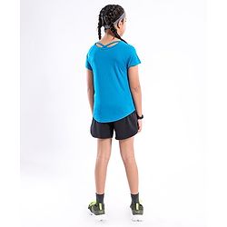 Pine Active Skin Friendly & Breathable Half Sleeves Tee HD Print - Blue