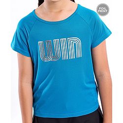 Pine Active Skin Friendly & Breathable Half Sleeves Tee HD Print - Blue