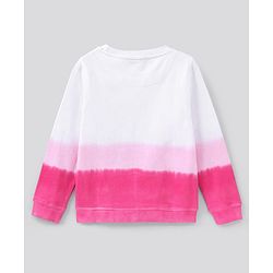 Pine Kids Full Sleeves Sweatshirt Happy Print - Pink