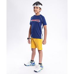 Pine Active Skin Friendly & Breathable Half Sleeves T-Shirt Text Print - Multicolor