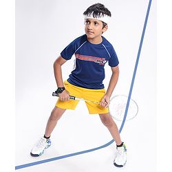 Pine Active Skin Friendly & Breathable Half Sleeves T-Shirt Text Print - Multicolor